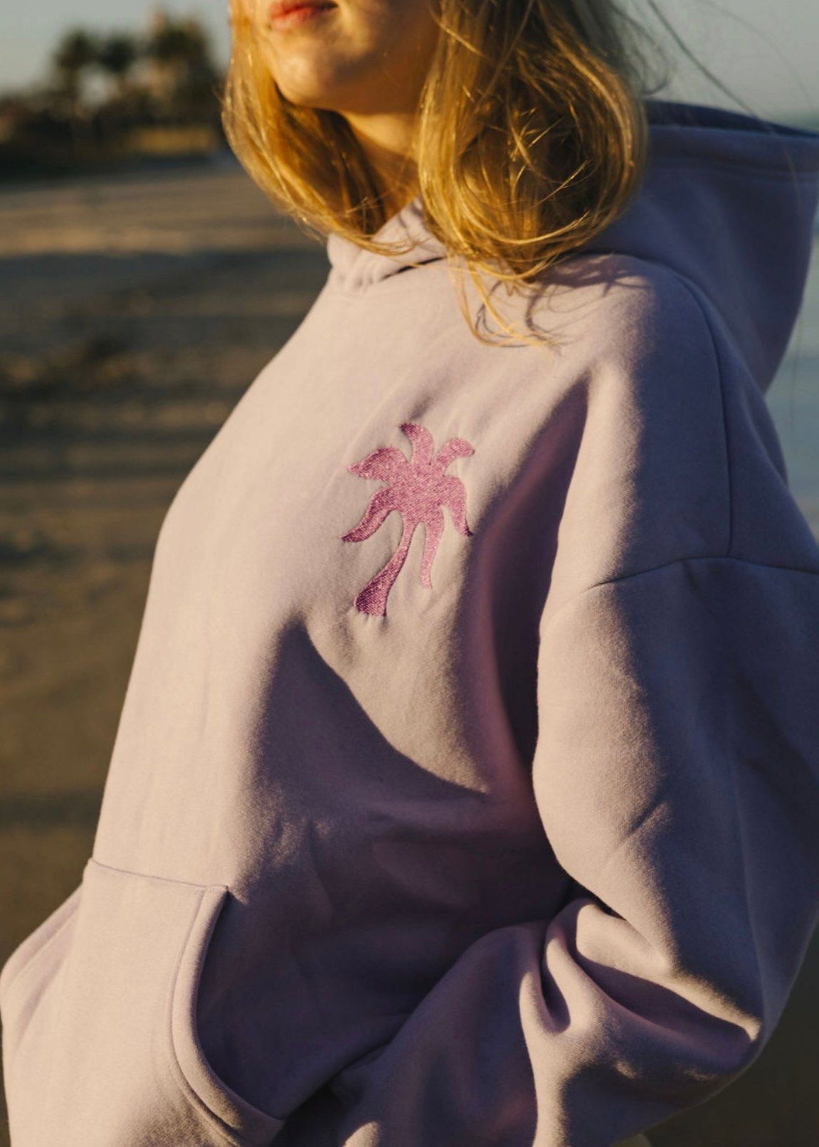 Purple Pink Palm Puff To Live For the Hope of it All Hoodie | US-DWZRM4971